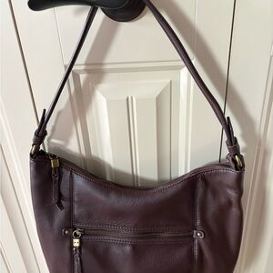 The Sak Burgundy Leather Shoulder Bag